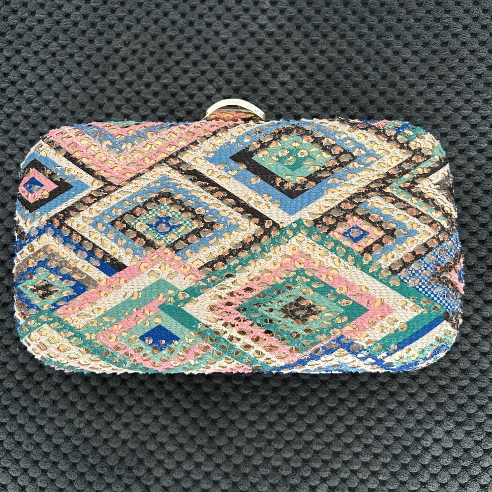 Multicolor Sequin Clutch